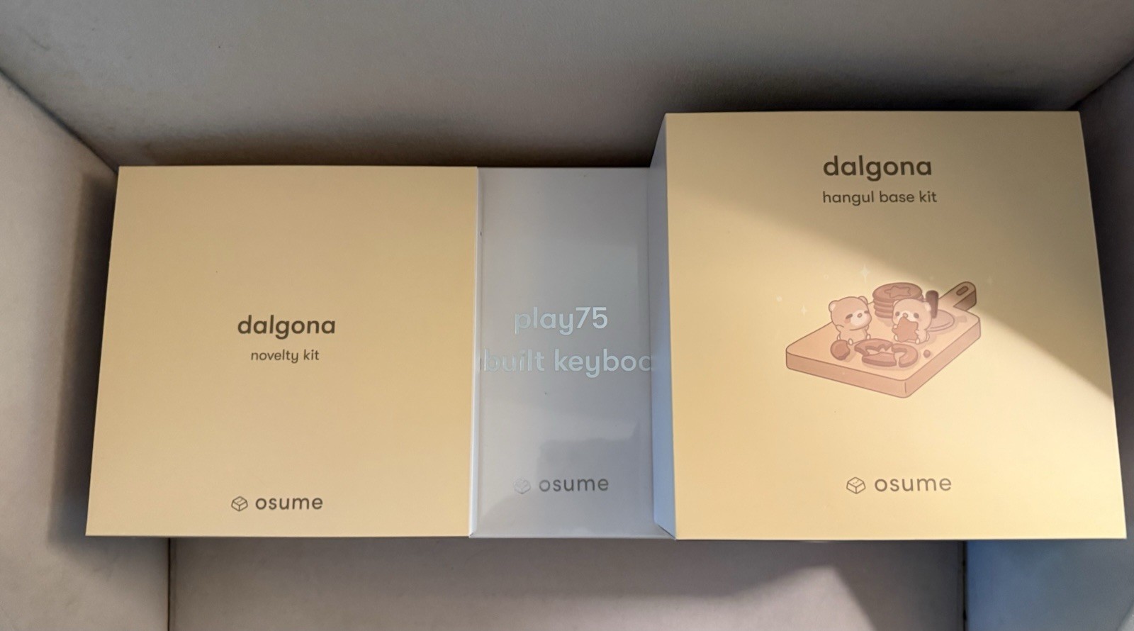 Osume Dalgona Keycap Sets (Base, Novelty, Metal Artisan + Play75 Keyboard