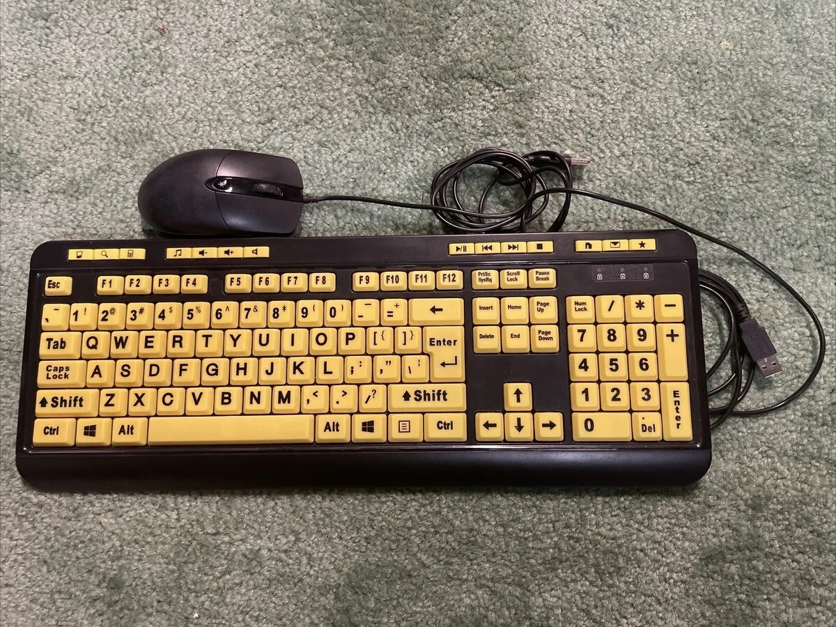 Adesso AKB-132UY Desktop Keyboard and Mouse - Wired