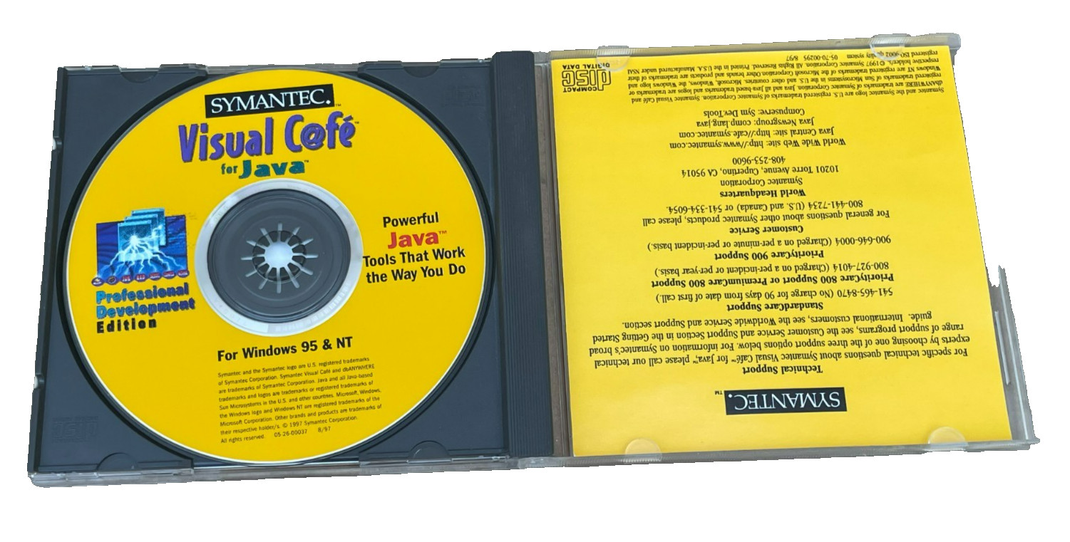 Symantec Visual Cafe for Java Database Professional Development Edition
