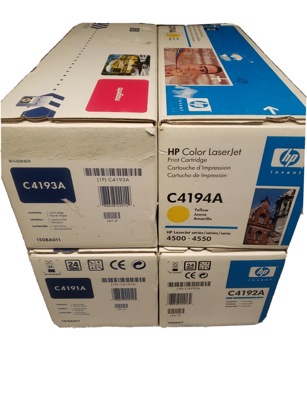 HP Laserjet Set Of 4 Cartridge C4192A C4191A C4193A  C4194A Toner Cartridge 