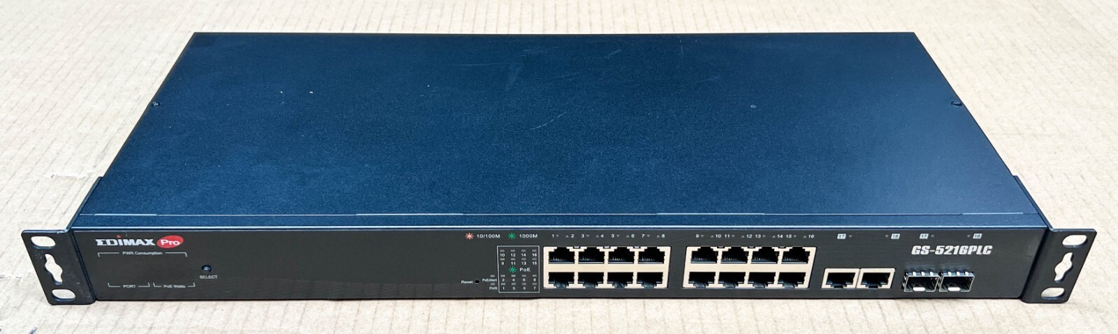 EDiMAX Pro GS-5216PLC | Surveillance VLAN 18-Port Gigabit PoE Lng Range + 2x SFP