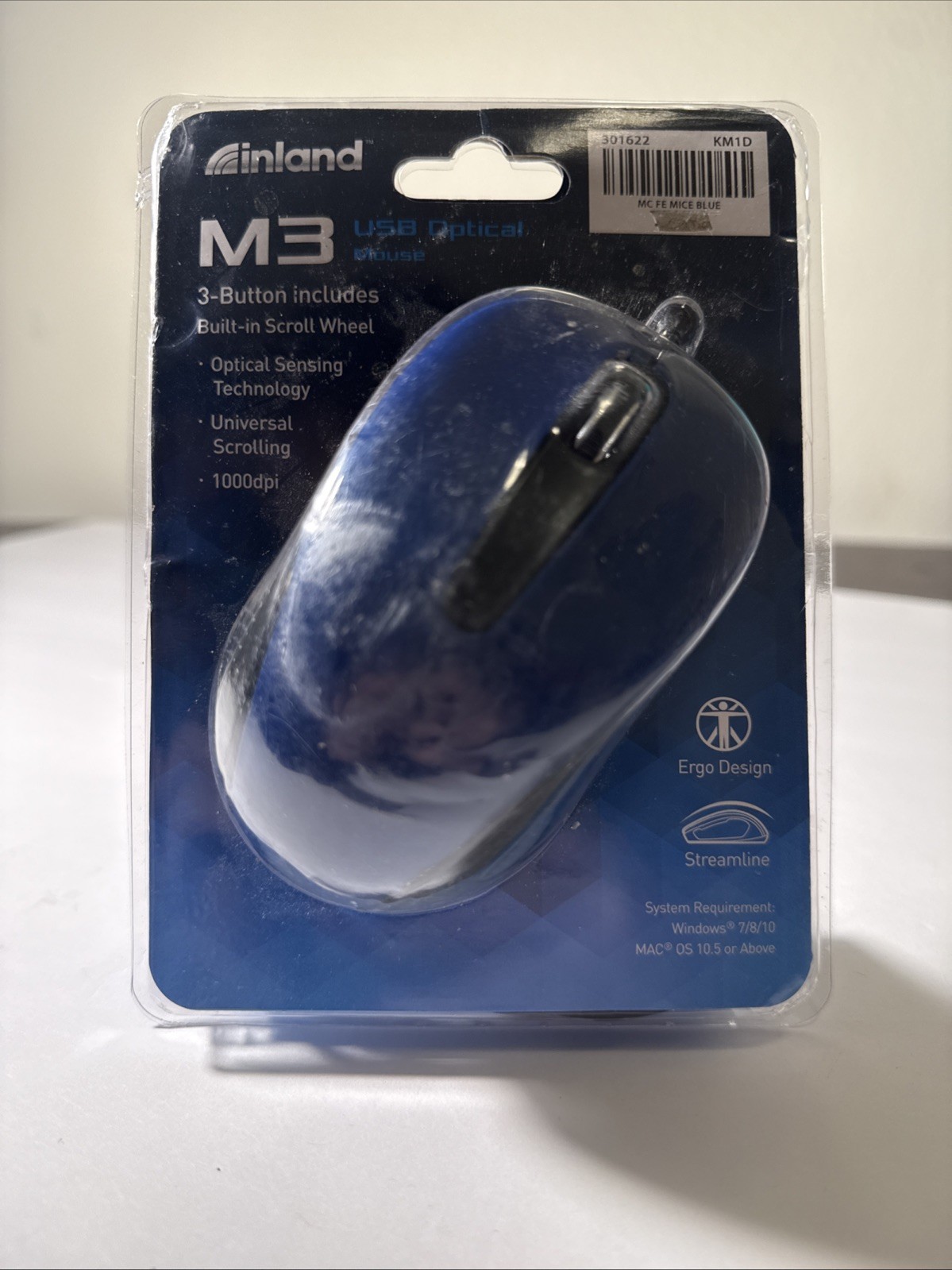 Inland M3 USB Optical Mouse-SHIPSN24HRS