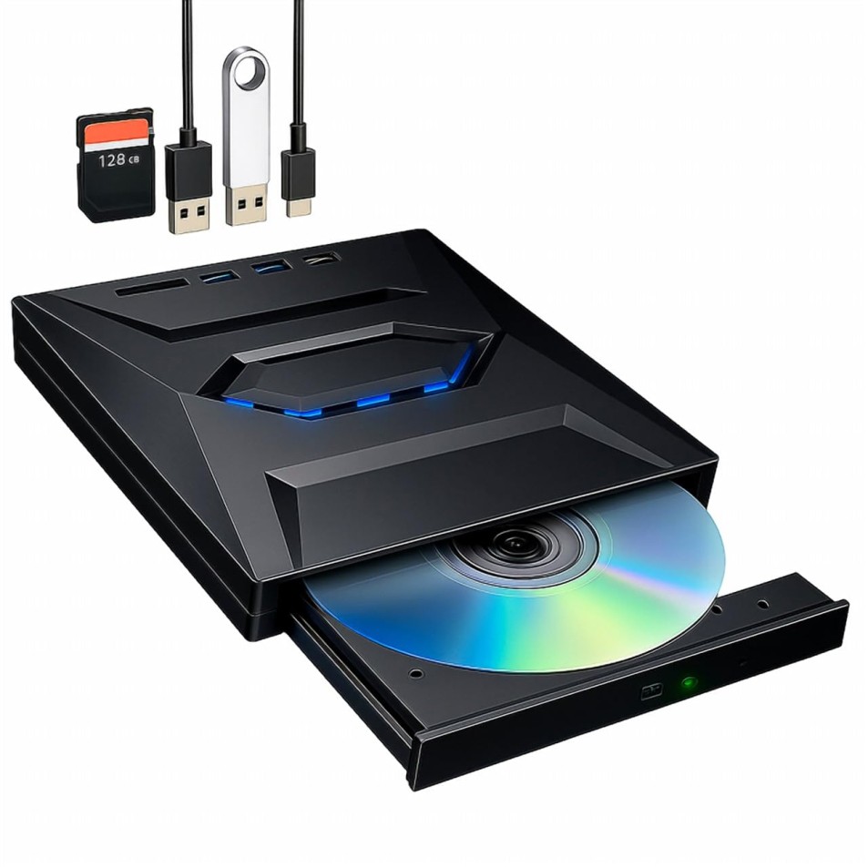 THE PERFECT PART External CD DVD Drive USB 3.0 Writer Burner Player for PC Lapto