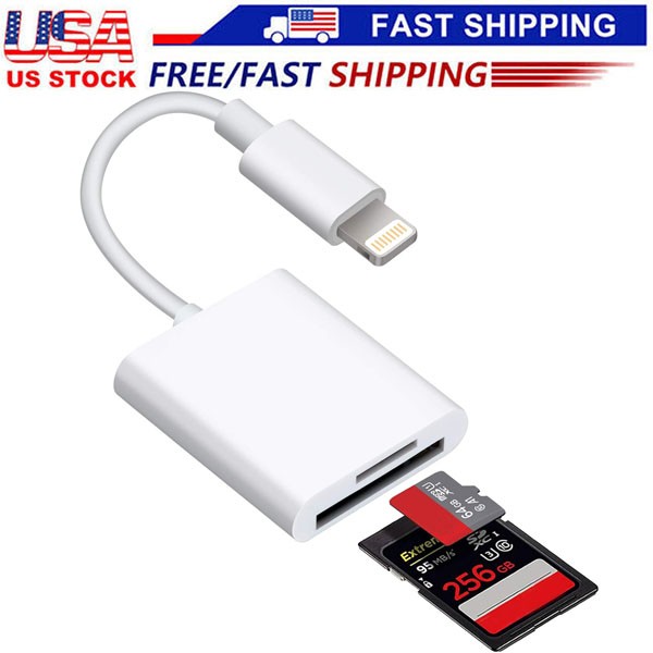 TF SD Card Adapter Camera Reader 2 In 1 For iPhone 14 13 12 11 X XS XR 8 7 iPad