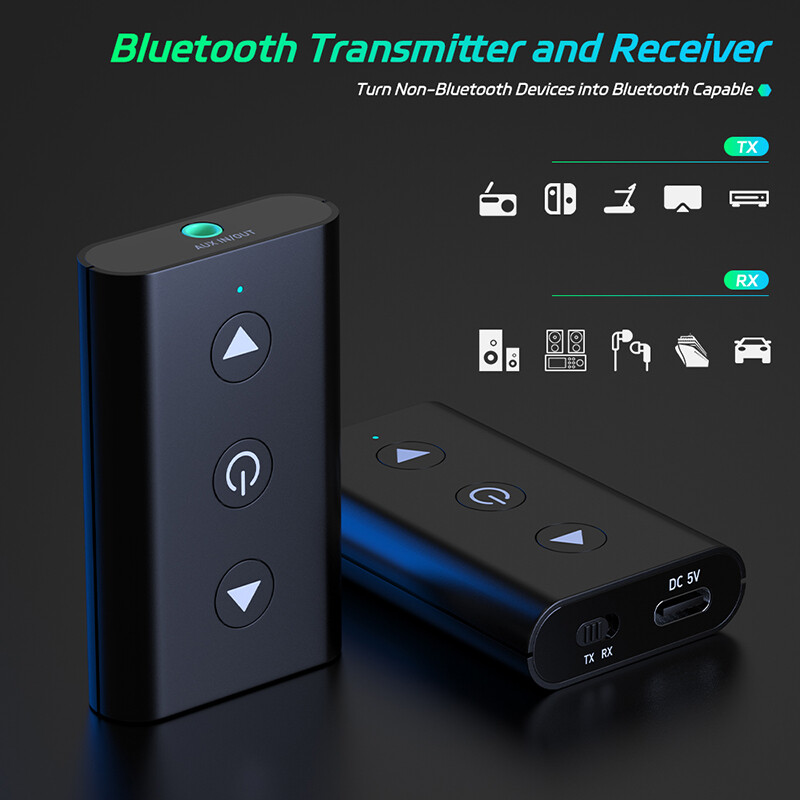 GTMEDIA A2 Bluetooth 5.1 2-in-1 Transmitter and Receiver Wireless Audio Adapter