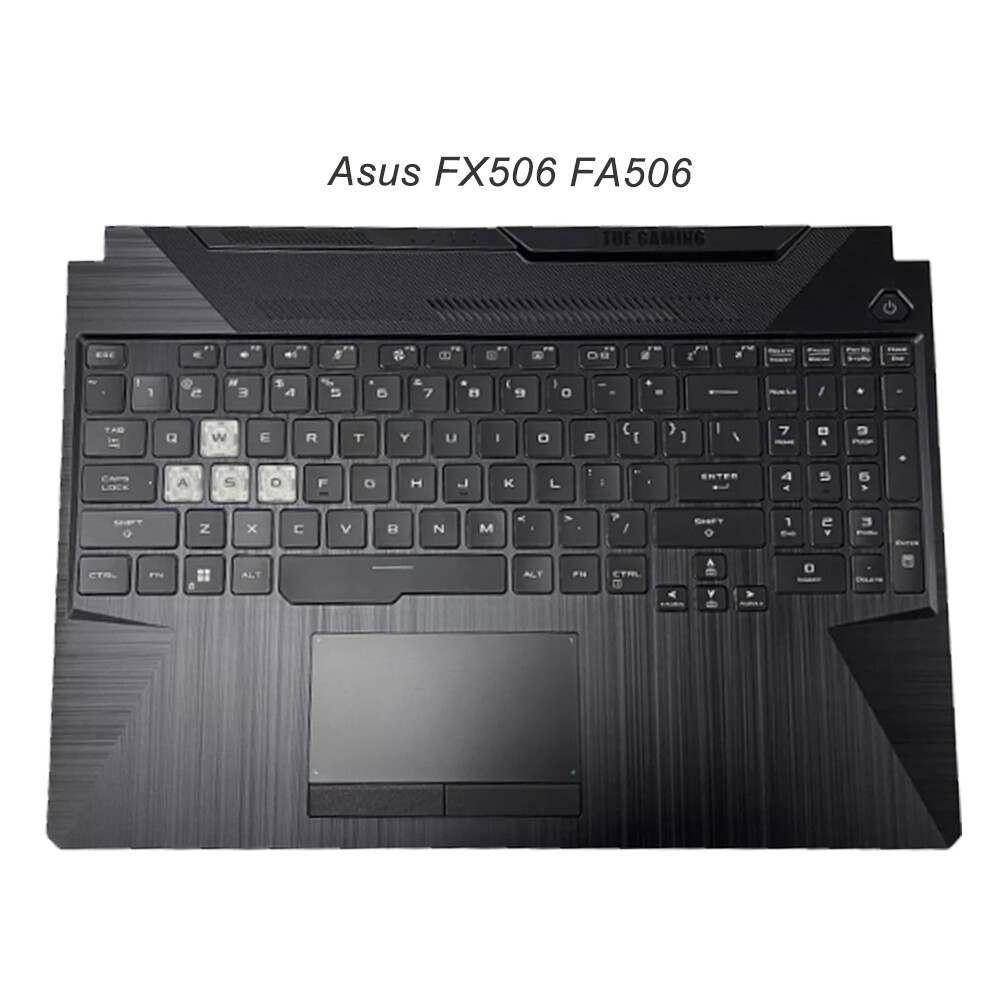 Black Palmrest US Backlit Keyboard Touchpad 3BBKXTAJN00 For Asus FX506 FA506