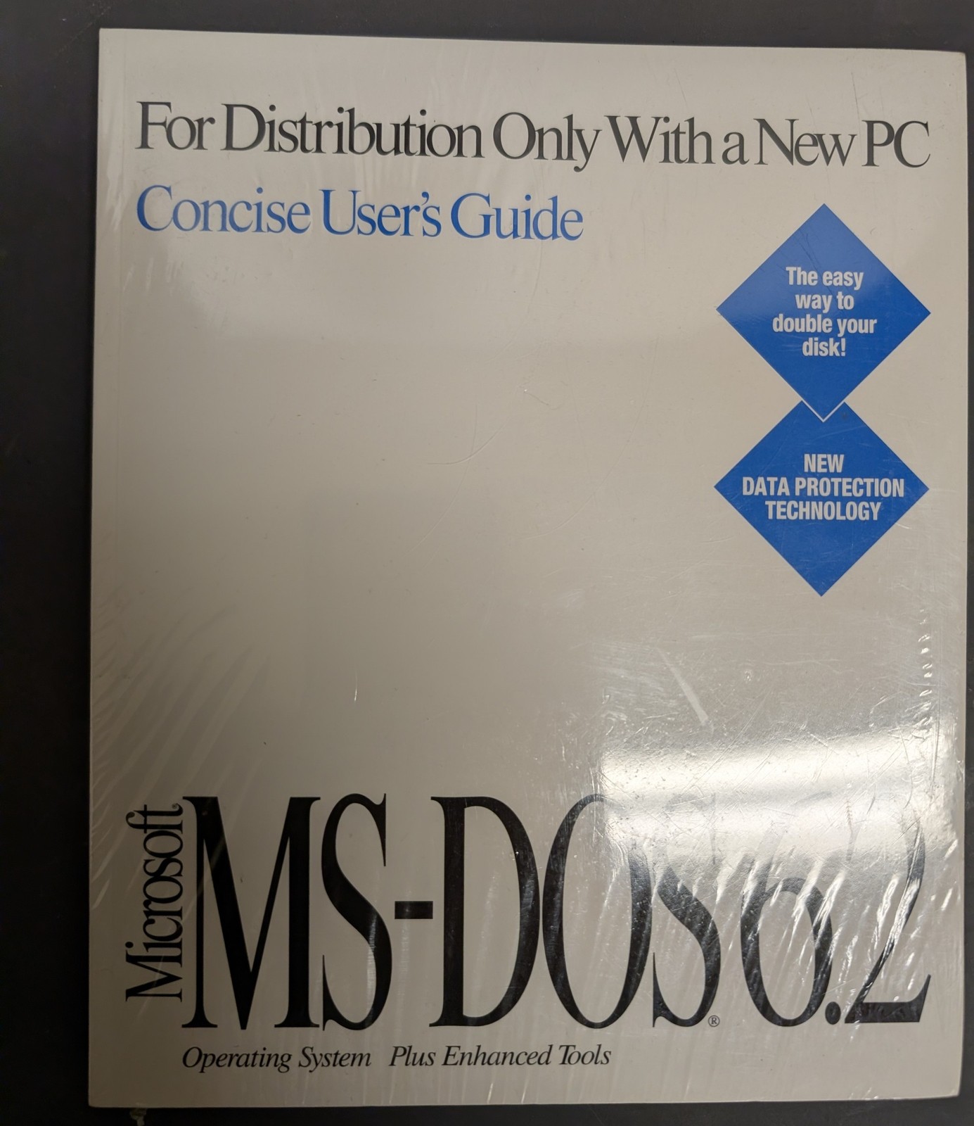 Microsoft MS-DOS 6.2 OEM Concise User's Guide Sealed w/ COA Plus Enhanced Tools