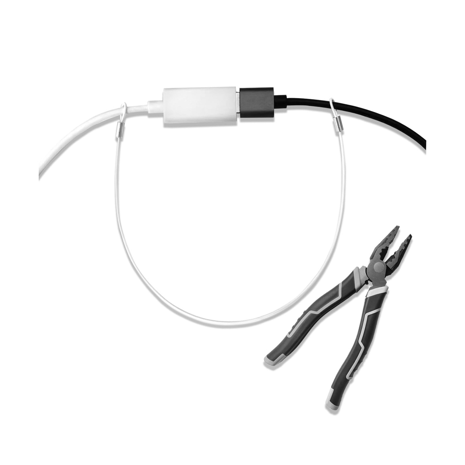 Cable Tethers 50 Pack with Crimping Tool (12 Inches, White Color), Adjustable...