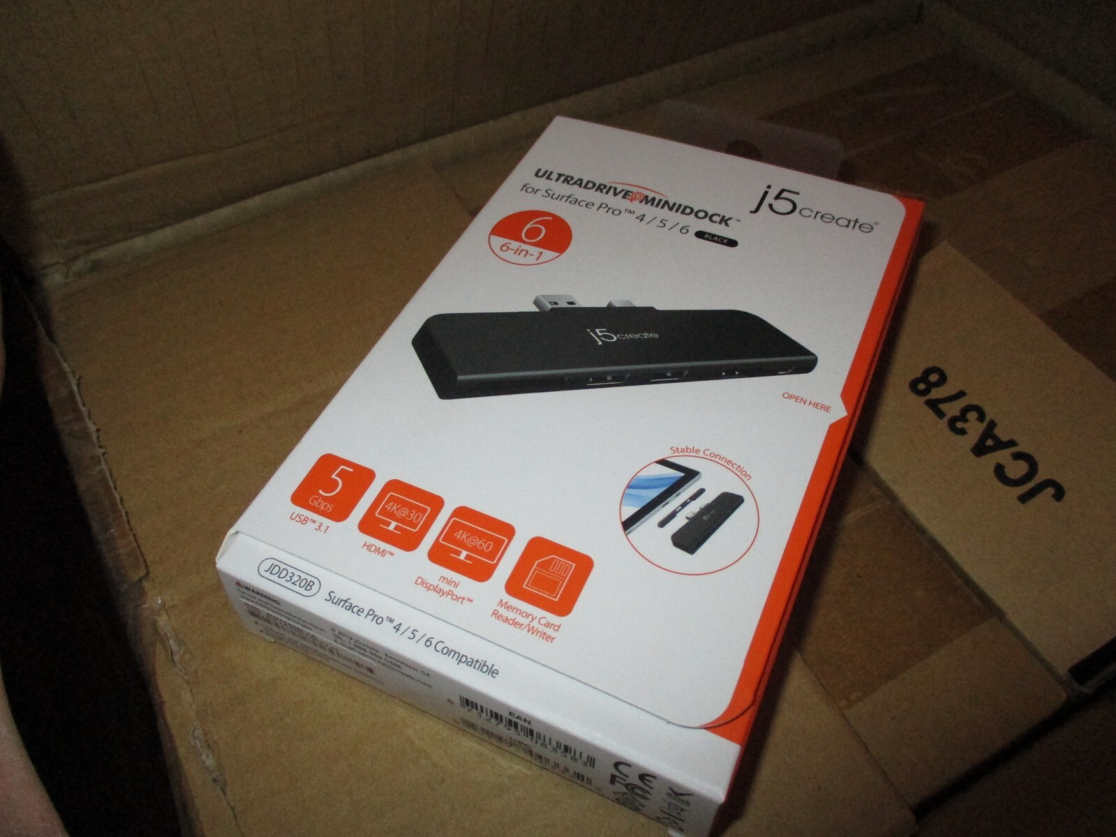 (Lot of 19) J5 Create Ultradrive Minidock for Surface Pro 4/5/6 NEW