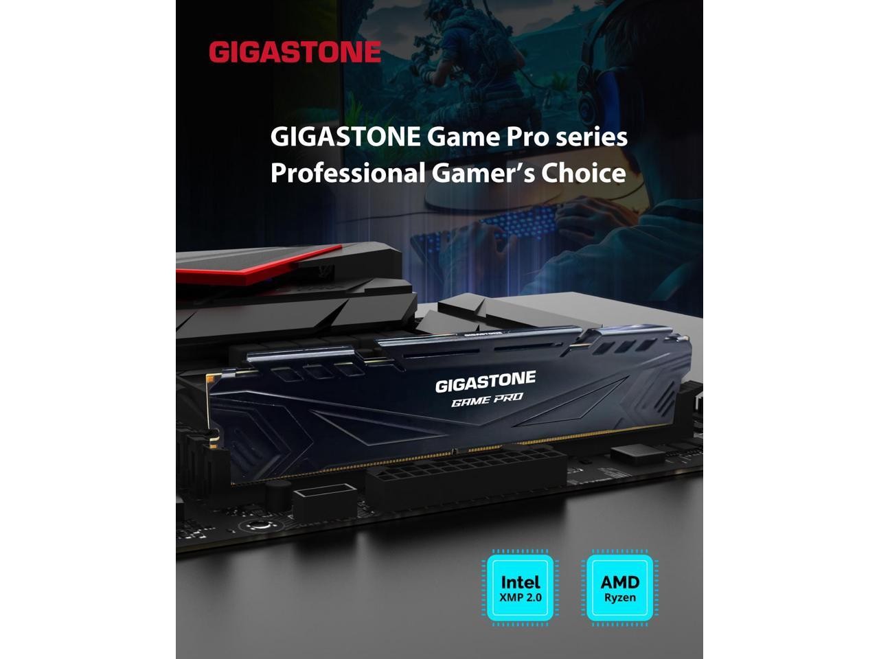 GST Game Pro 32GB (2 x 16GB) 288-Pin PC RAM DDR4 3200 (PC4 25600) Gigastone