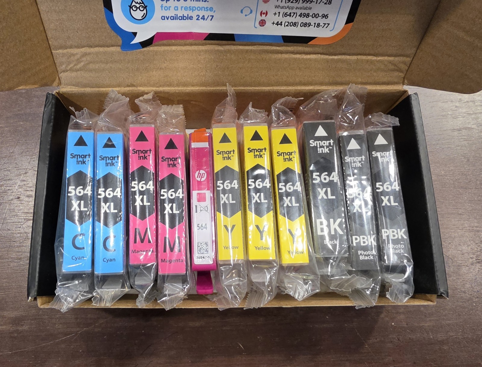 Smart Ink 564XL Compatible Ink Cartridge Lot 10 Pack – Y/M/C/BK/PBK – Exp 07/27
