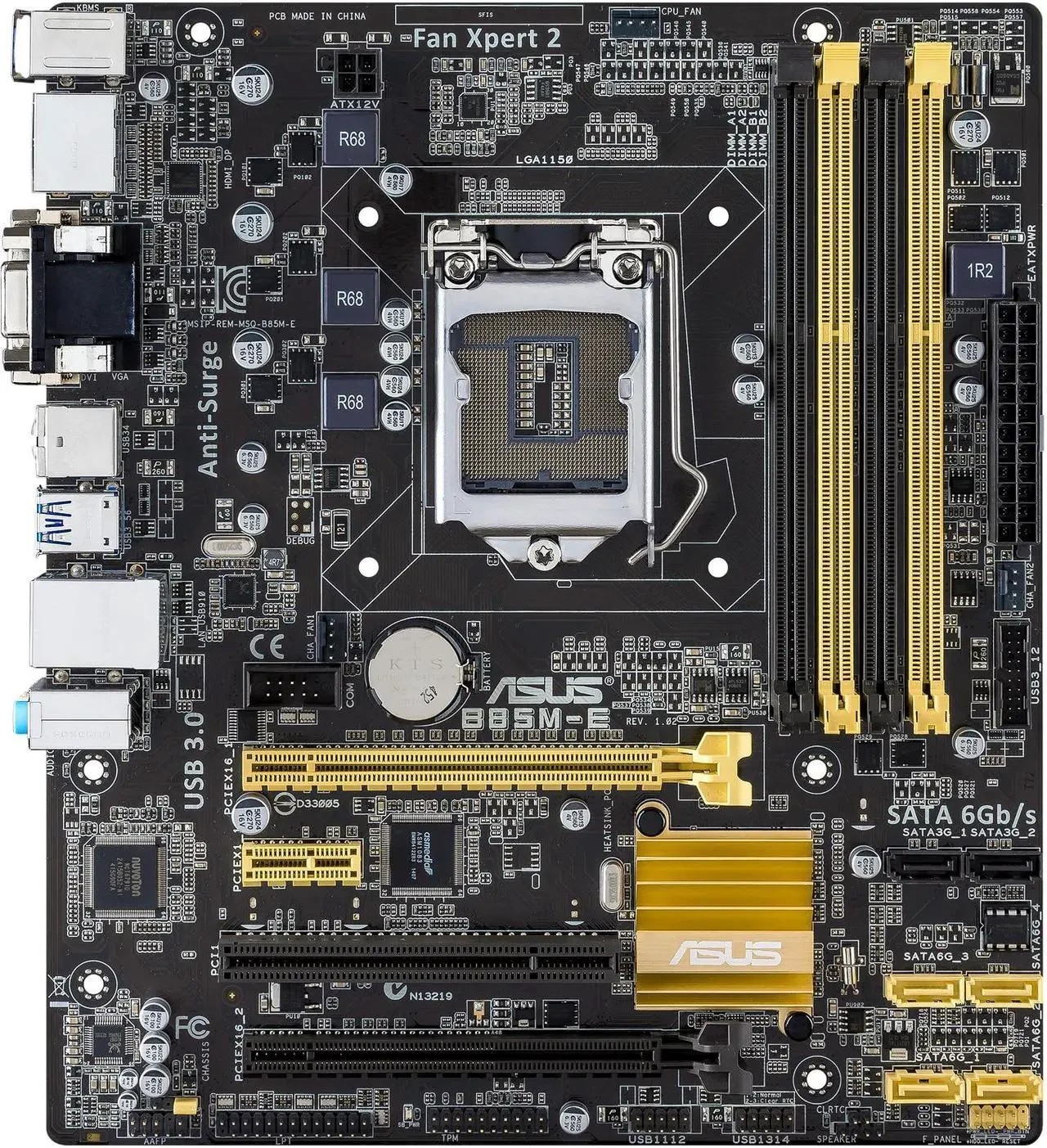 ASUS B85M-E LGA 1150 Intel B85 Express USB 3.0 Intel Motherboard