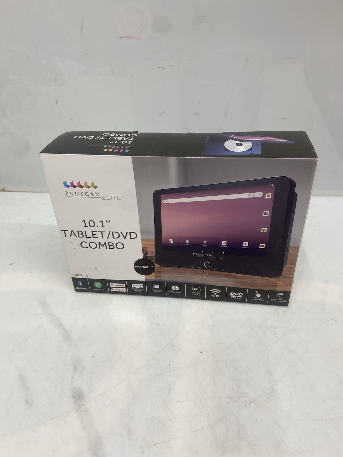 Proscan Elite 10.1 Tablet DVD Combo Android 12 32GB PELTDV1029-HSC