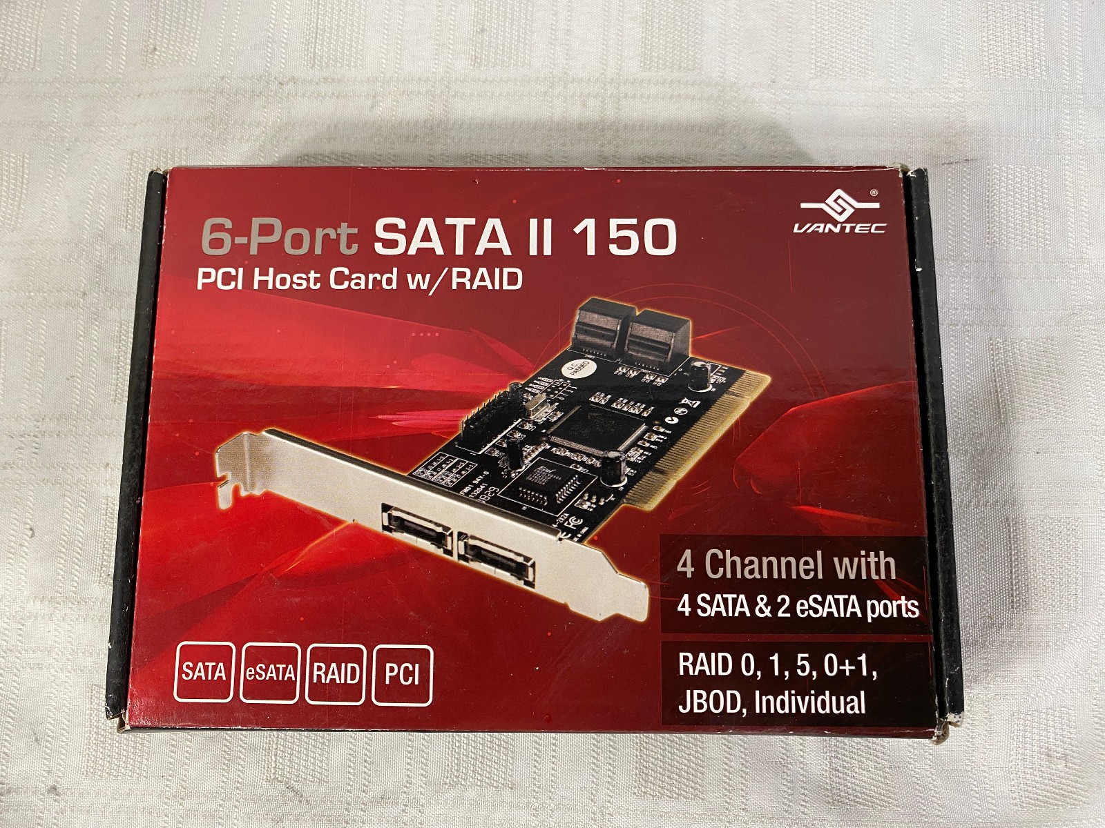 Vantec 6-Port SATA II 150 PCI Host Card w/ Raid 4 Channel Tested Guaranteed