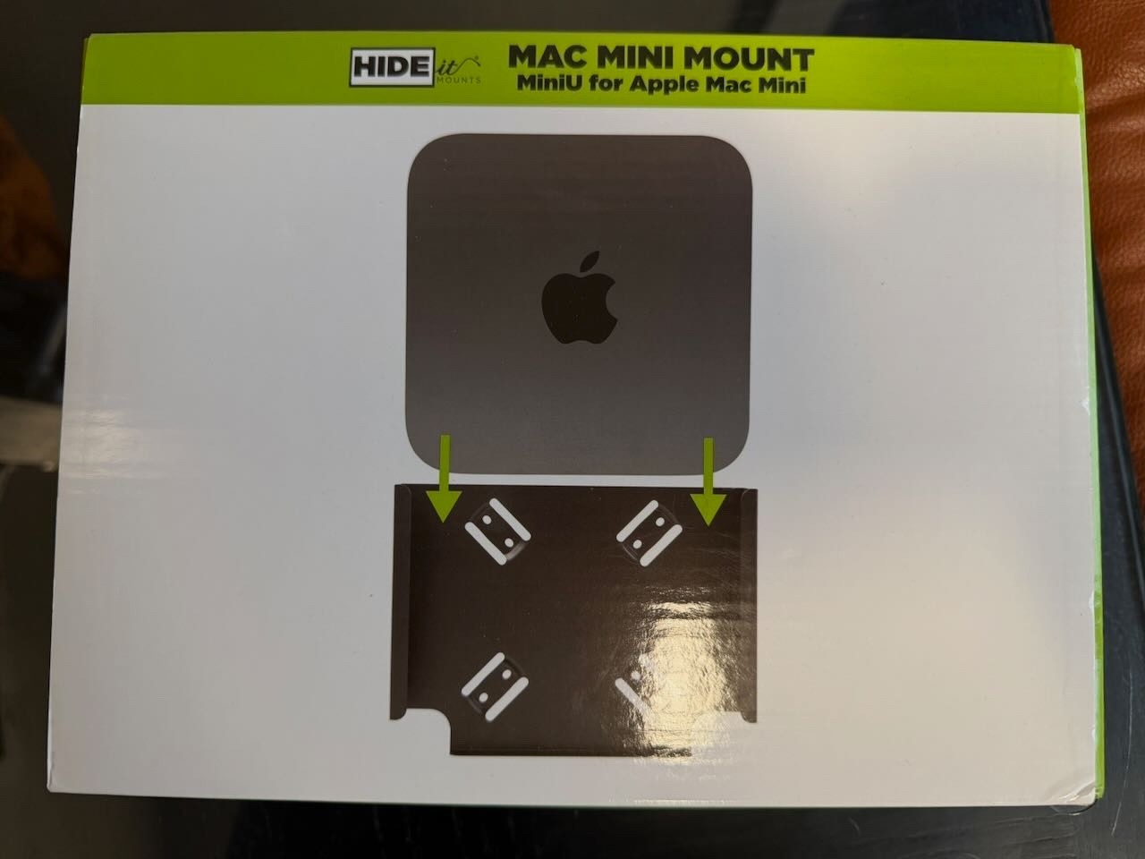 Black Space-Saving Wall/Desk Mount for Mac Mini (Fits M1/M2) Holder Bracket