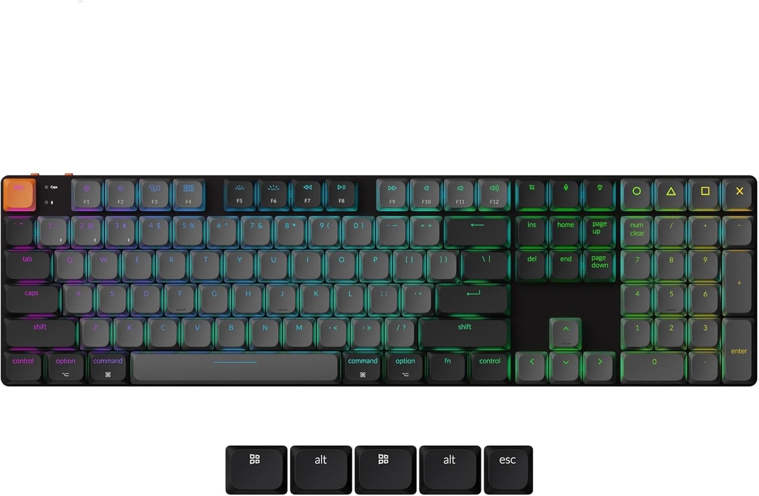 Keychron K5 Version 2, QMK Ultra-Slim 100% Full Size Layout Banana Switch
