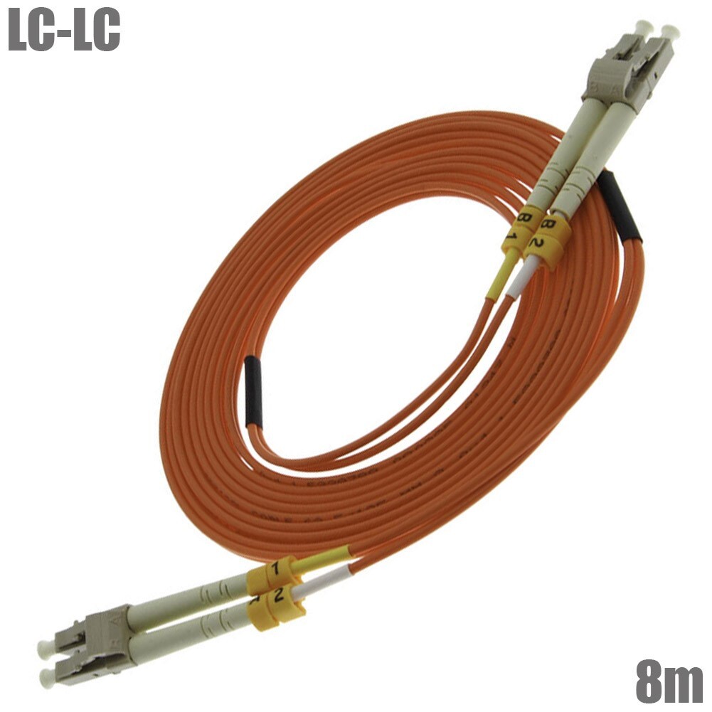 8M LC-LC Duplex Multimode 62.5/125 Optic Fiber Optics Network Patch Cable