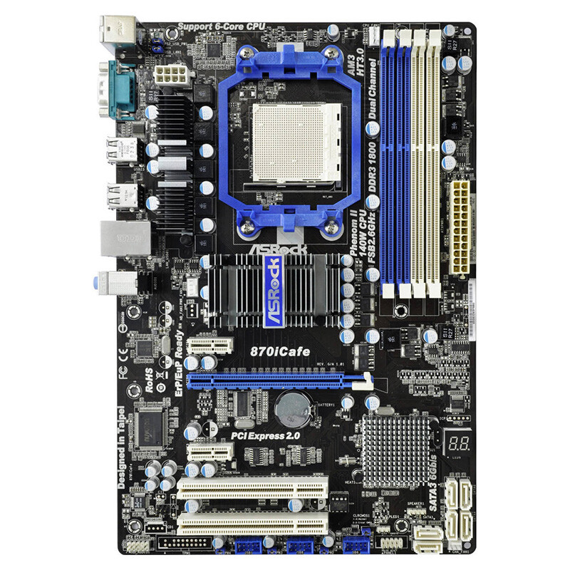 For ASROCK 870iCafe Motherboard AMD AM3/AM3+ DDR3 ATX Mainboard