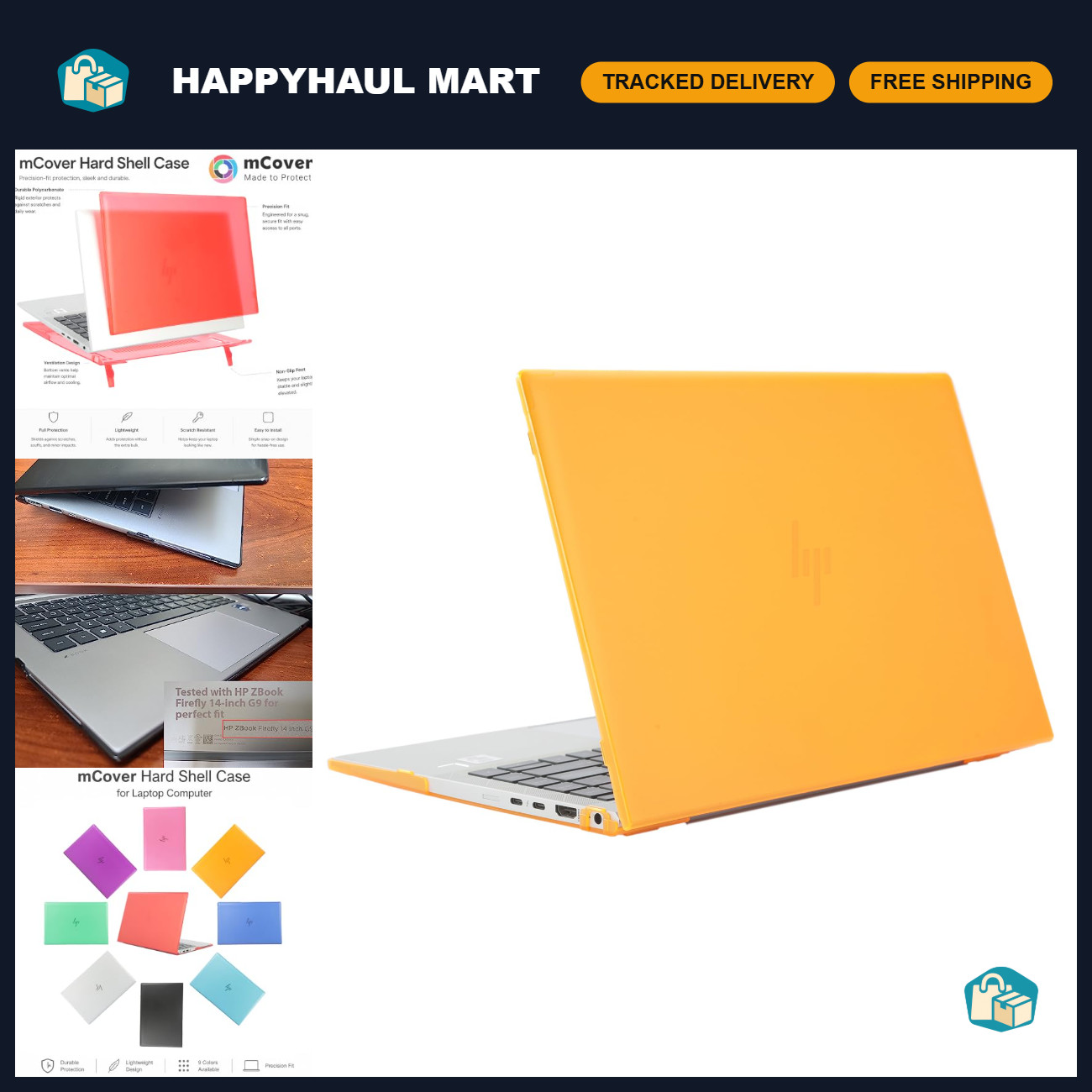 Protective Case for 2022-2024 14" HP EliteBook & ZBook Firefly - Orange Cover