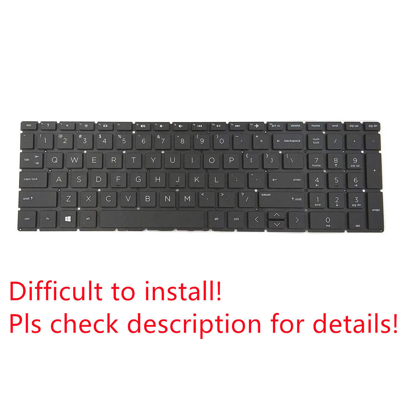 Original US Black Non-Backlit Keyboard for HP 17Z-CA100 CTO
