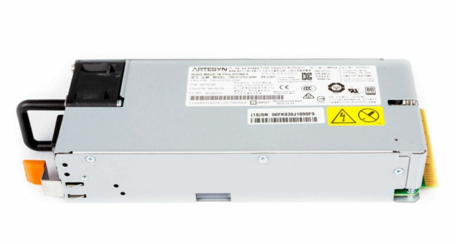 New For ARTESYN 700-013702-0000 POWER SUPPLY 550W 80 PLUS PLATINUM HOT SWAP