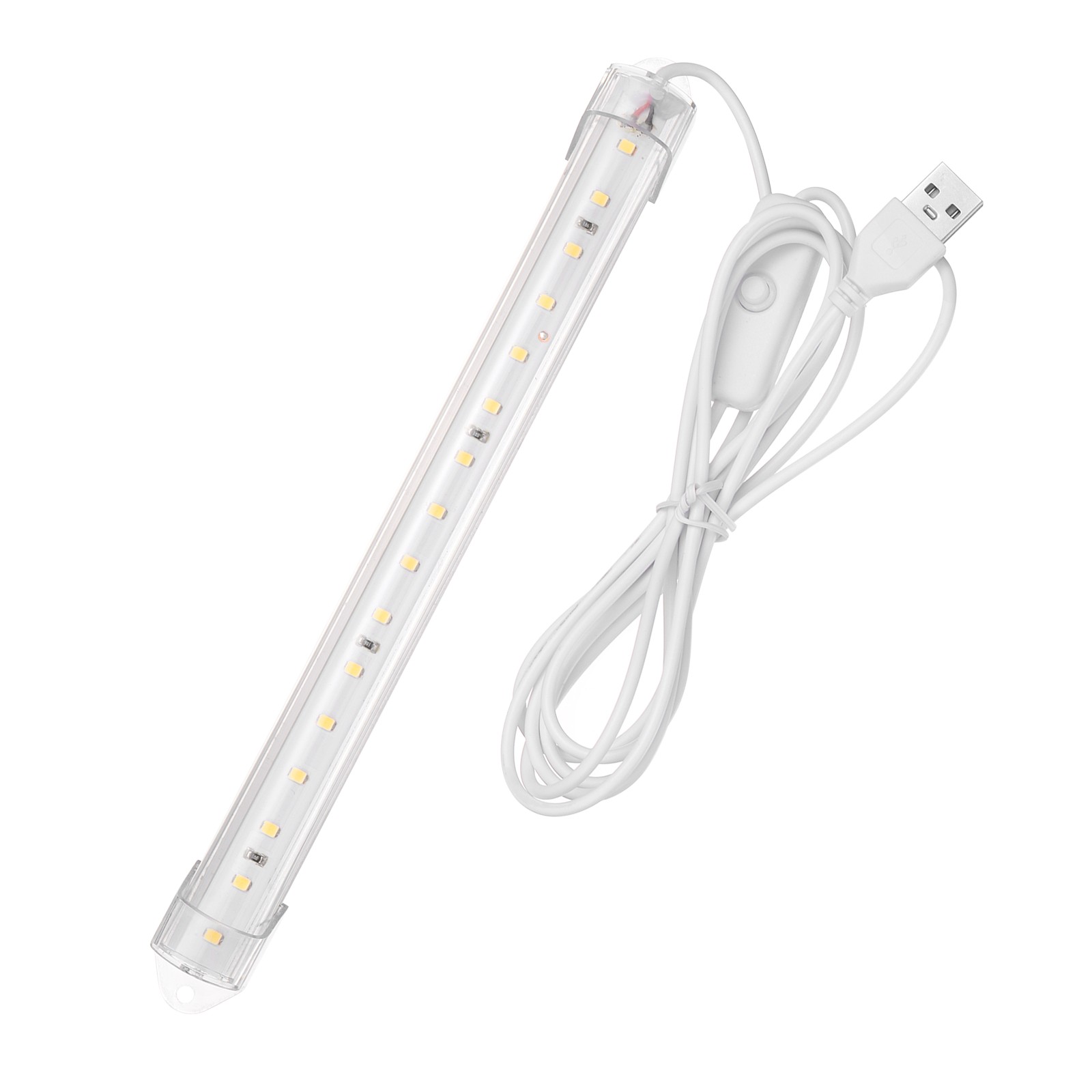 3D Printer LED Light Strip, 200mm/ 8" USB LED Bar(Clear Cover, Pure White Light)