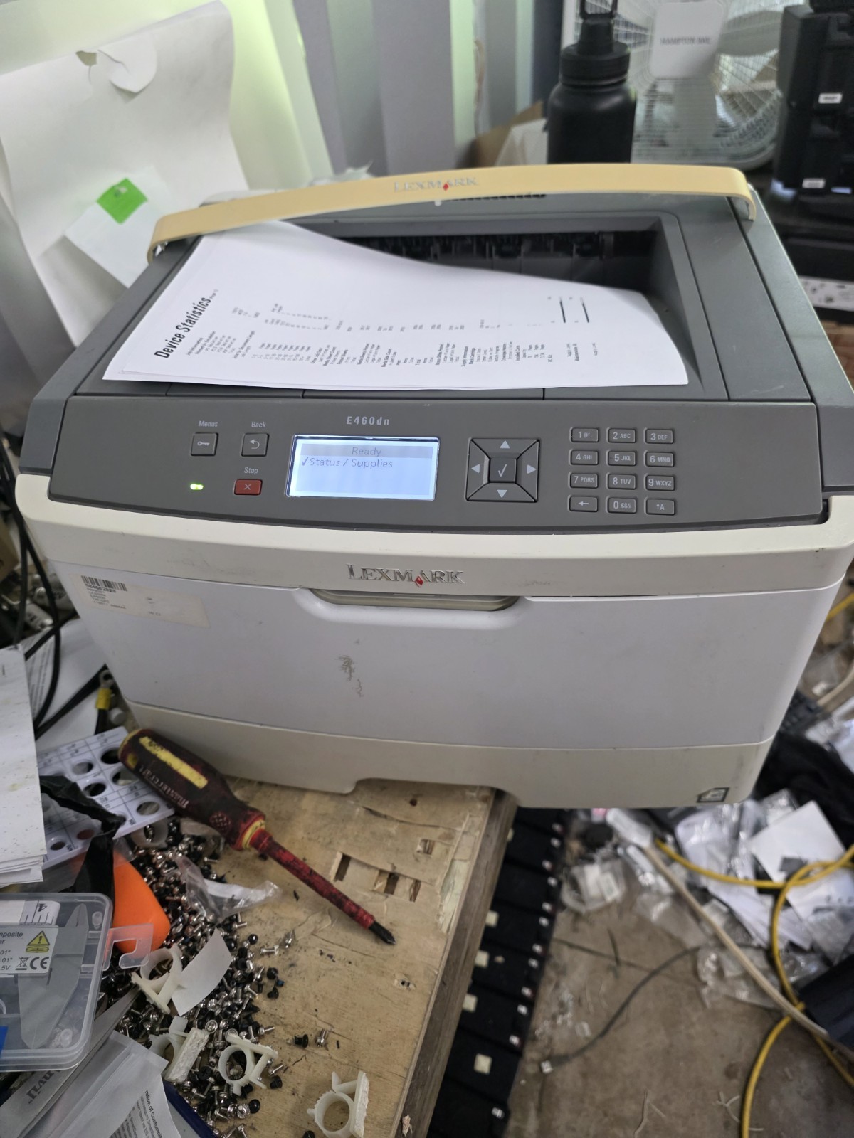 Lexmark E460dn Workgroup Laser Printer New Toner, New Drum 