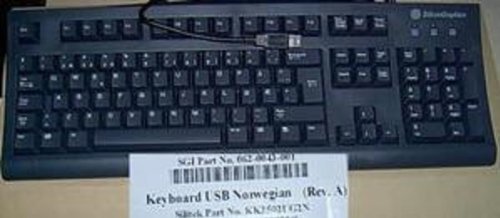 NORWEGIAN & ENGLISH USB KEYBOARD GREAT FOR PCS OR MACS - BLACK NEW BILLINGUAL...