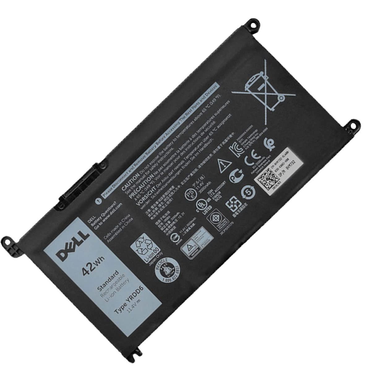 High-Capacity 3-Cell Laptop Battery for Inspiron 7586, Vostro 3491, 42Wh