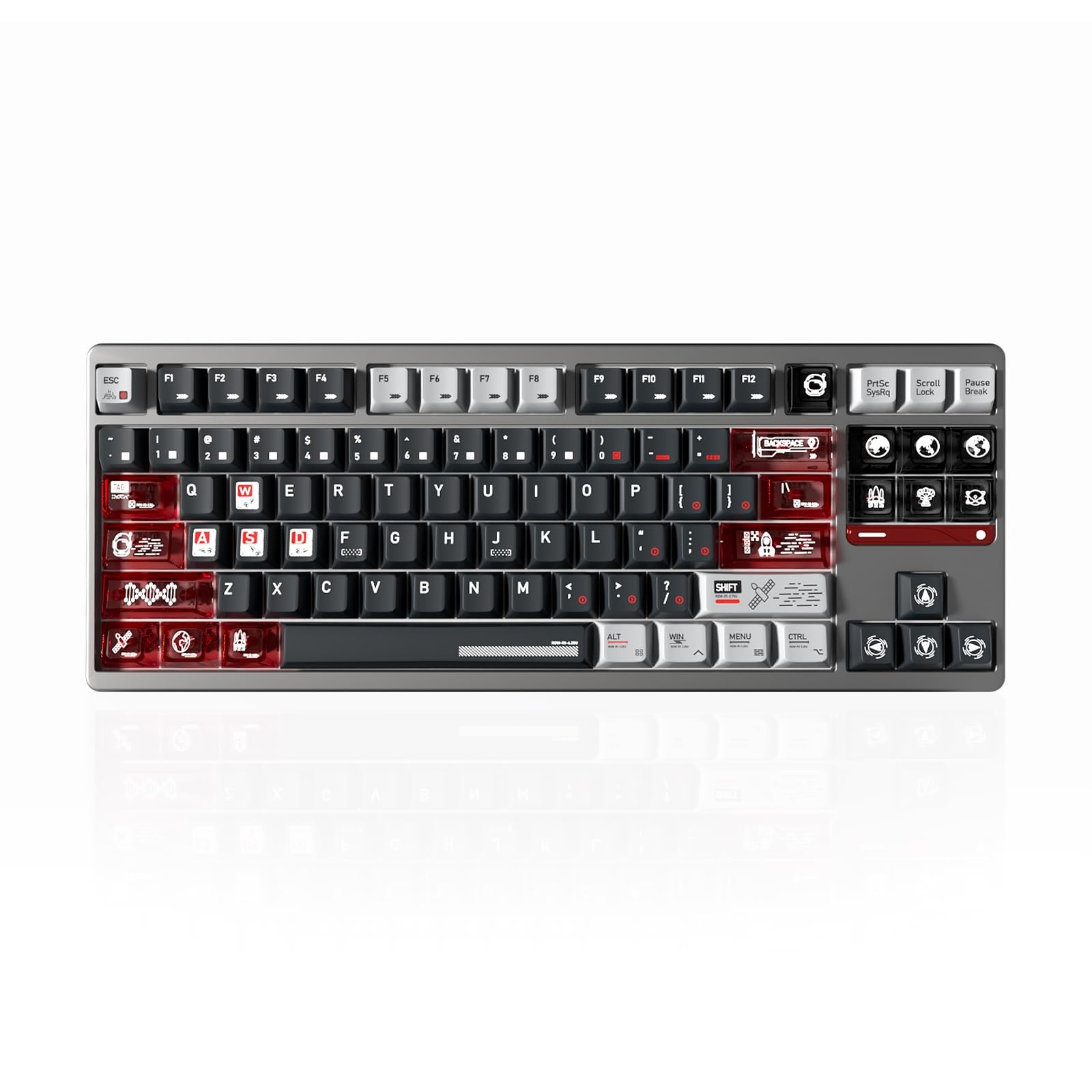 183 PCS Clear PC PBT Keycaps Moon Project Theme Cherry Profile MX Switch Keys