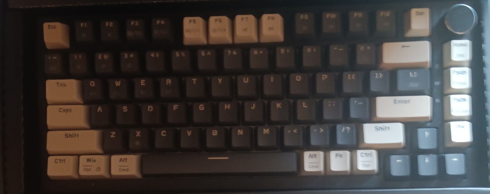 SURMEN GS87 Wired Mechanical Keyboard (Black and Beige) 75% Keyboard
