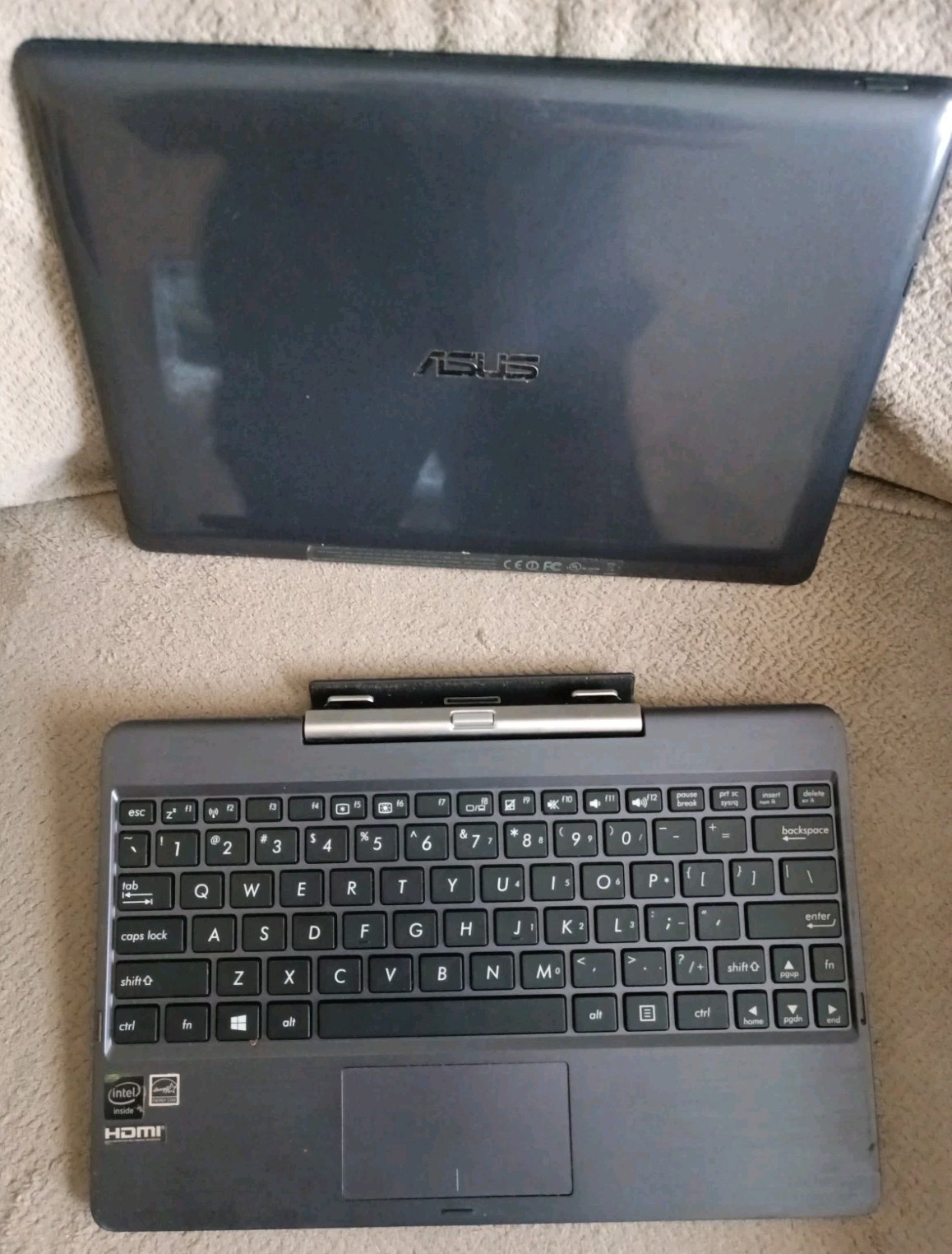 ASUS Transformer Book T100TA 10.1” 2-in-1 Laptop Tablet & Keyboard Untested /456