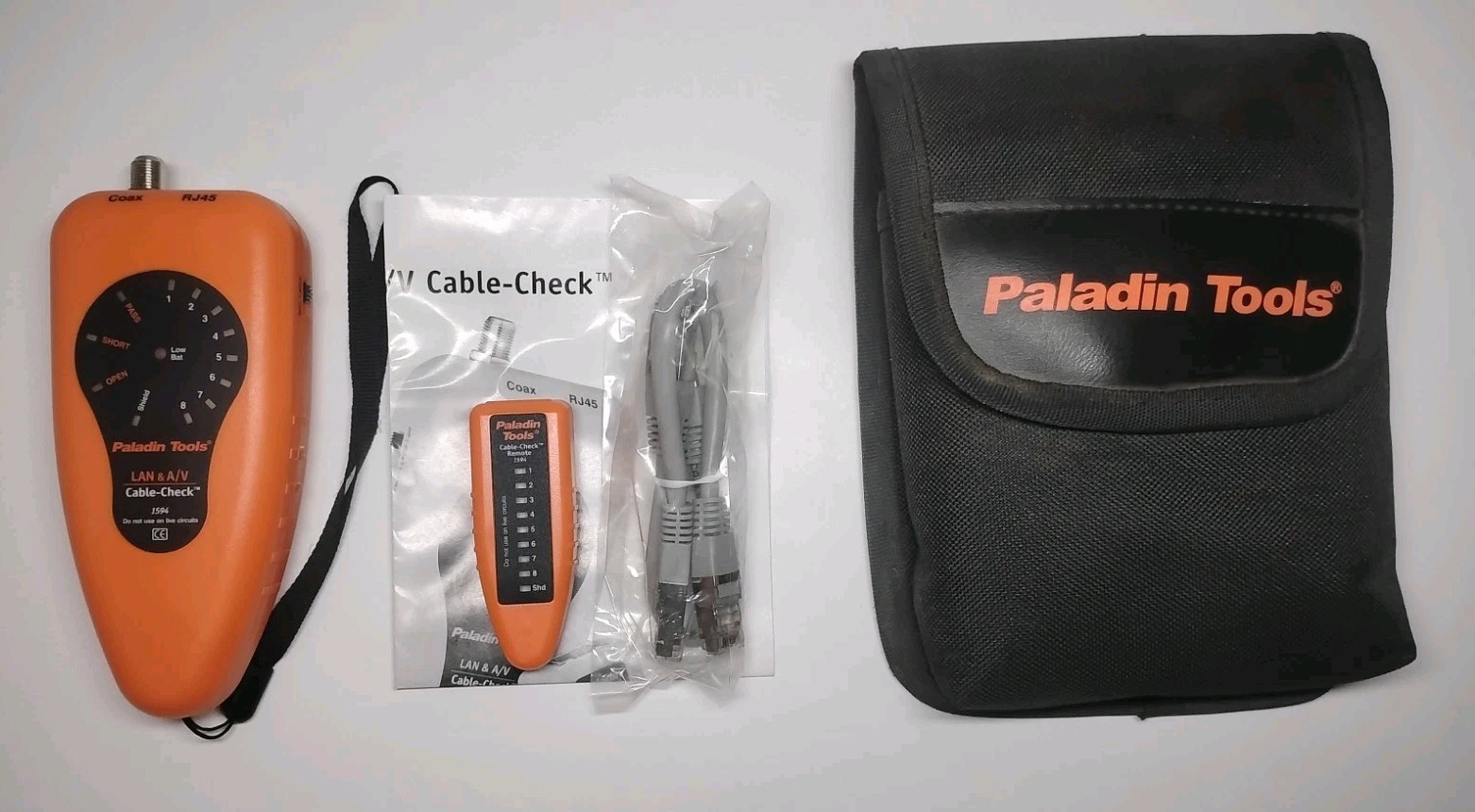 Paladin Tools Data/Link ID and Cable-Check PA1576 1594 LAN A/V Tester Unused