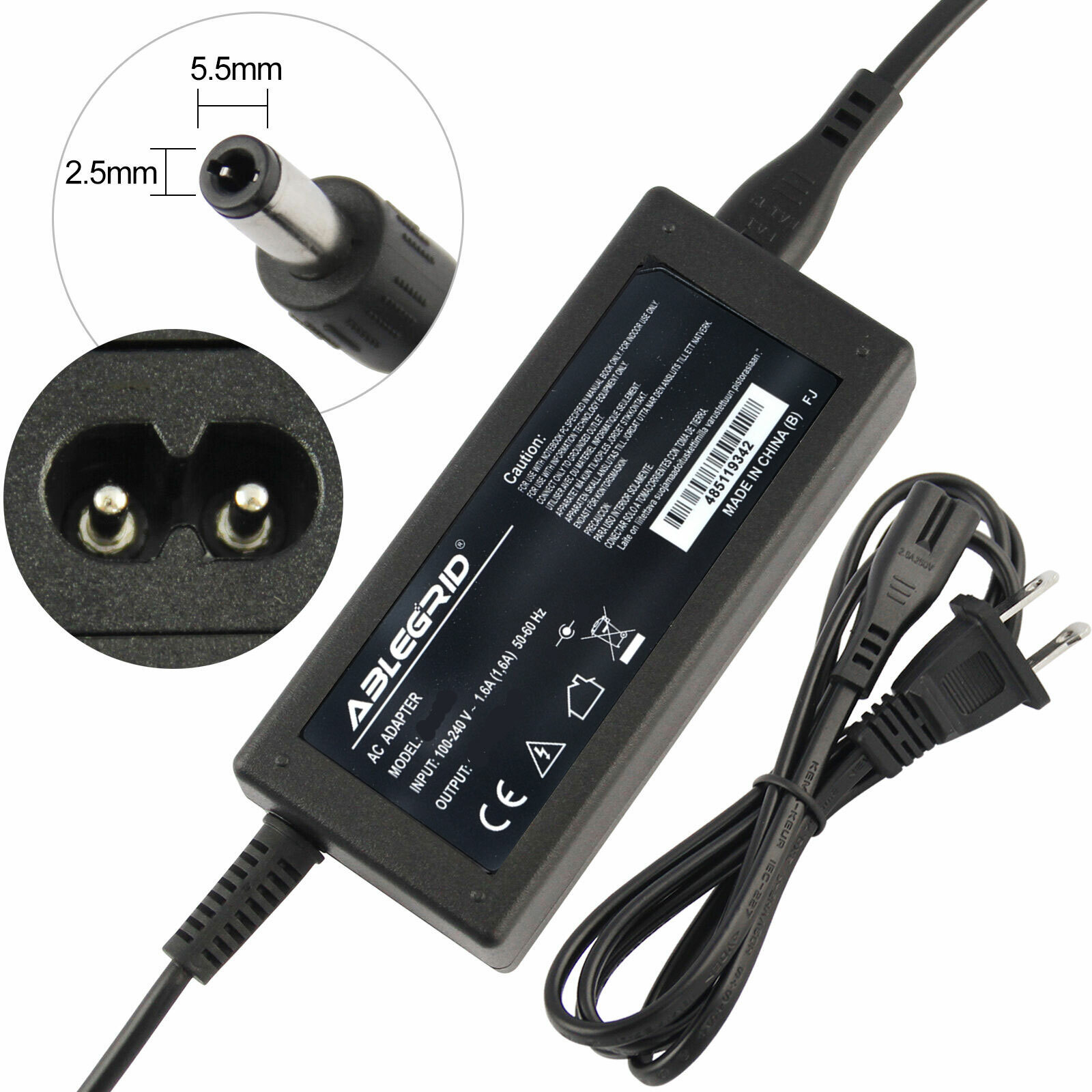 65W AC Adapter Charger for Gateway MA1 MA2 MA3 MA7 Laptop Power Supply Cord PSU