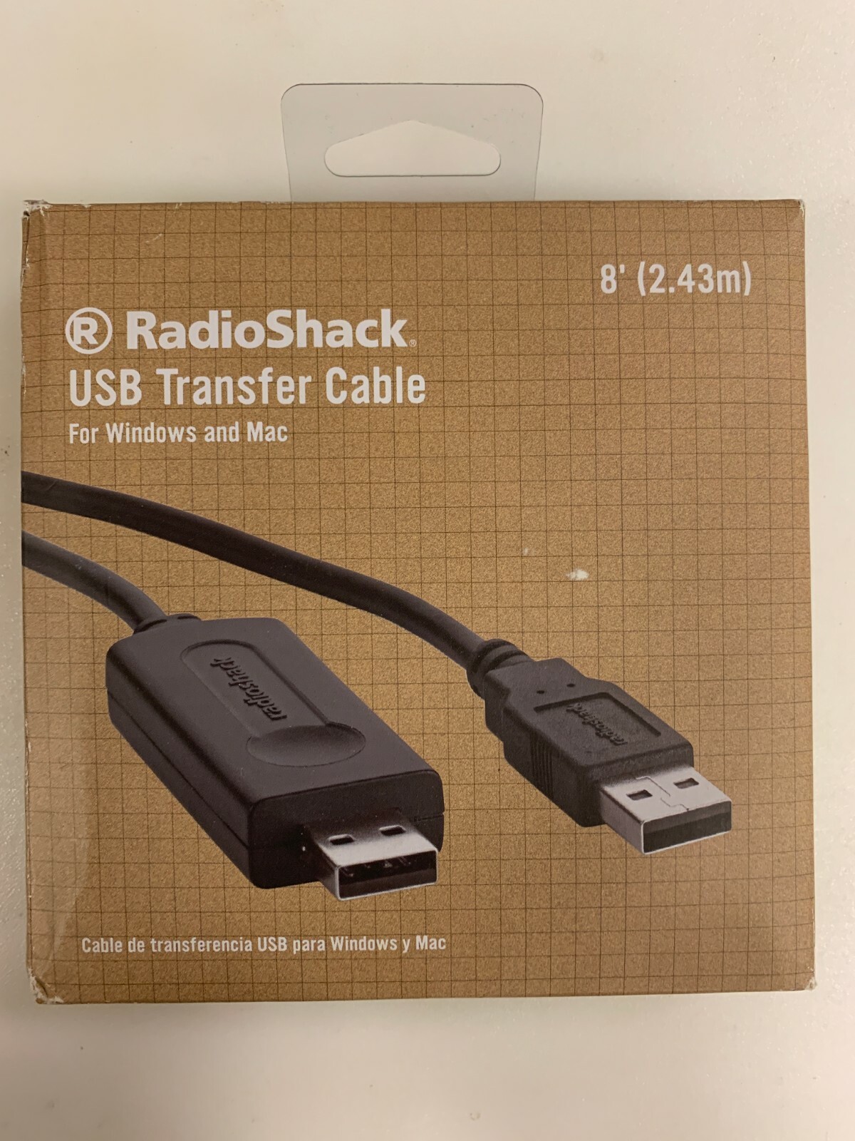RadioShack 8-Foot USB Transfer Cable for Windows and Mac
