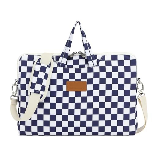 Waterproof Pattern Resistant Laptop 15 inch/15.6 inch Deep Blue Checker