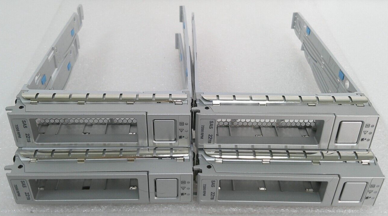 LOT OF 4: SUN MICROSYSTEMS 7343235, 3.5" SERVER HARD DRIVE CADDIES