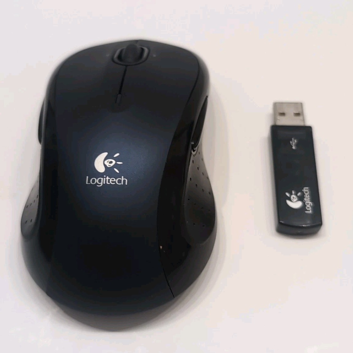 Logitech M-BCK135 Wireless USB Mouse MX 3000 Blue Tested w/ Dongle Receiver 