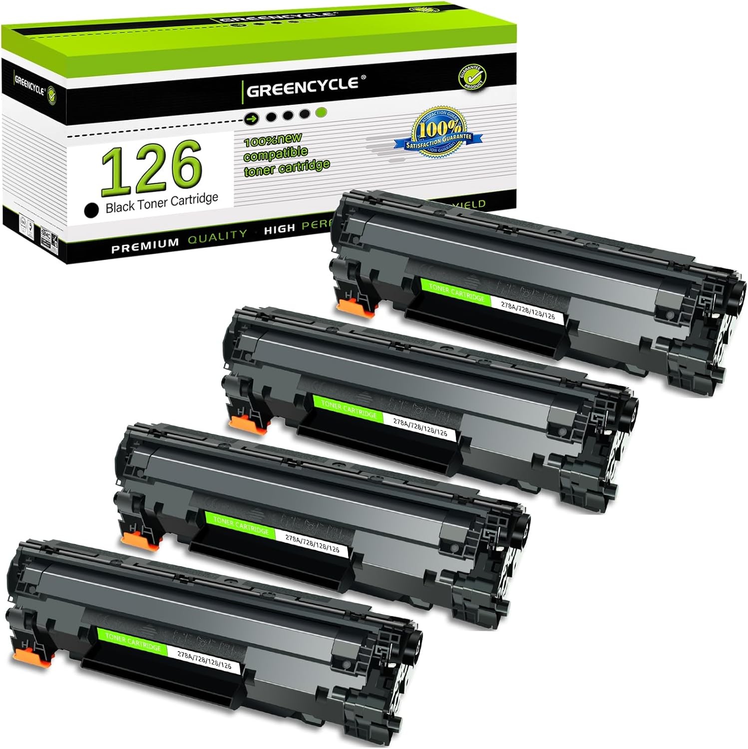 4x GREENCYCLE CRG126 Toner Cartridge Fit For Canon ImageClass LBP6200d LBP6230dw