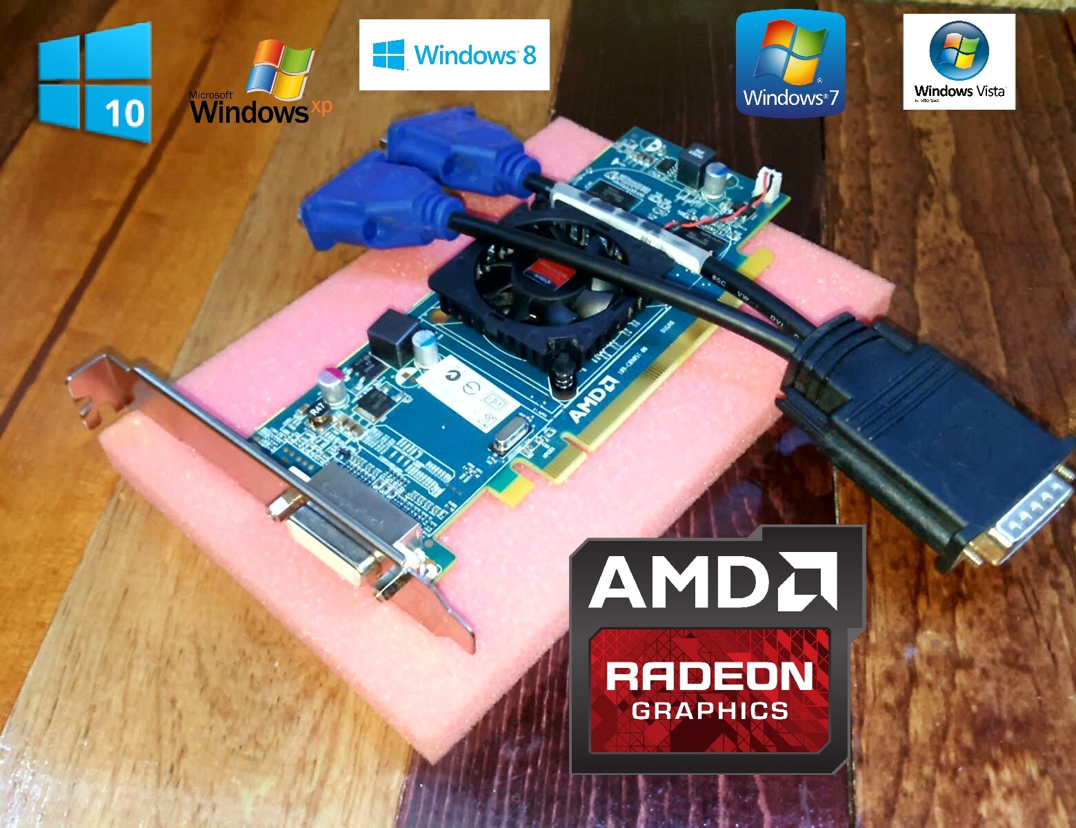 HP Pavilion p6-2327c p6-2330 p6-2350 Radeon Dual Monitor VGA Video Card 