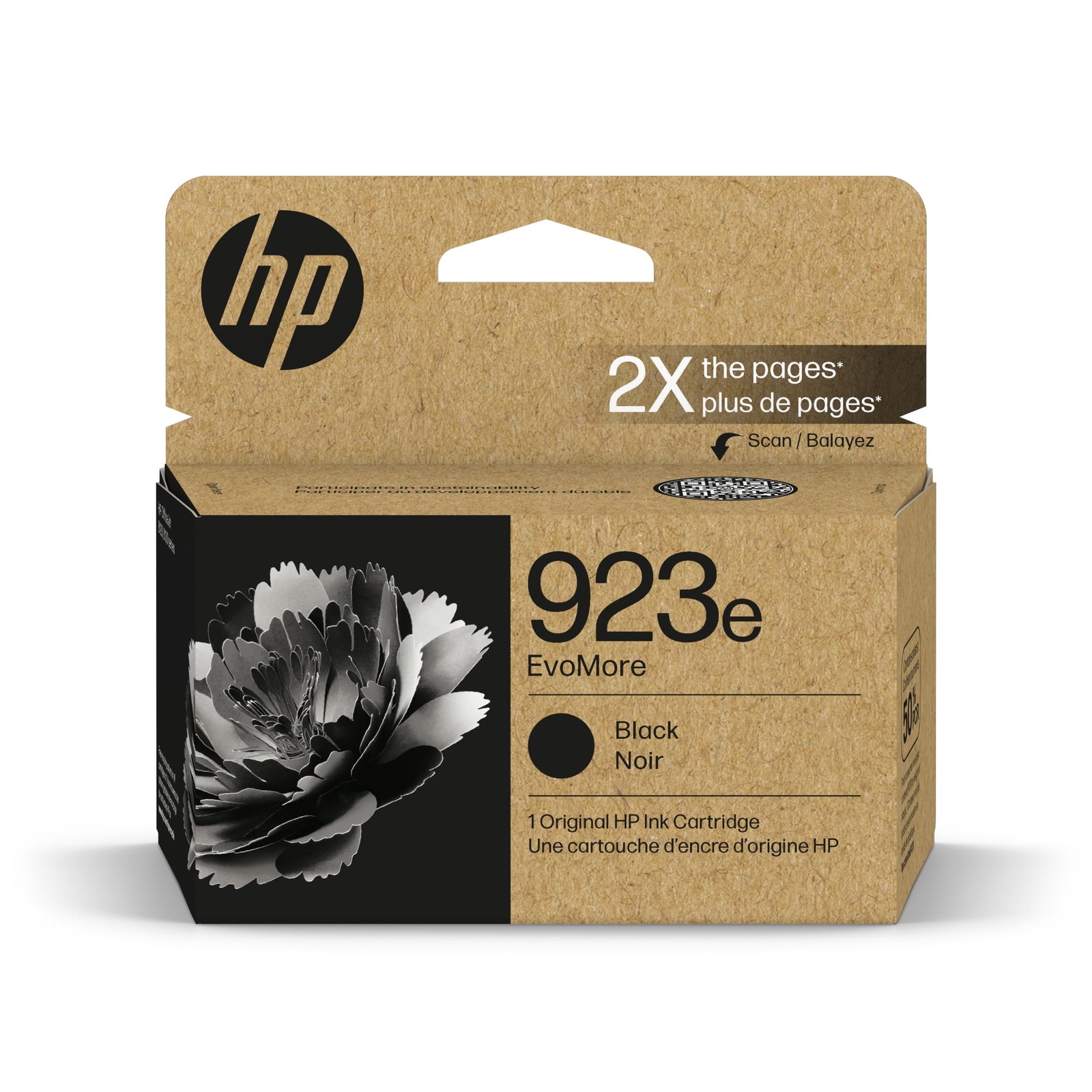HP 4K0T7LN#RFD 923e EvoMore Black Original Ink Cartridge, Monochrome, 1000 Page