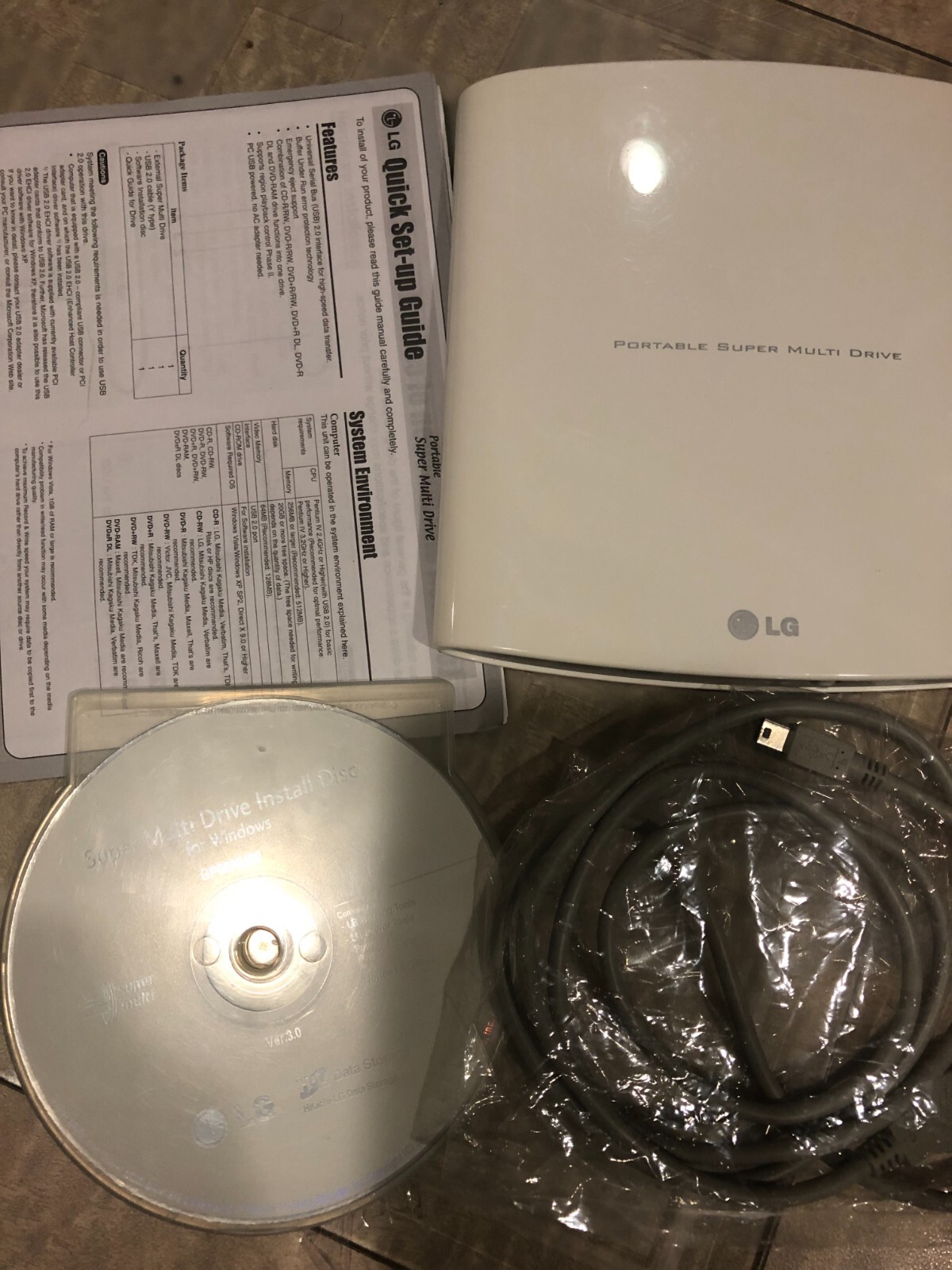 LG Portable CD/DVD Burner Writer for Mac/PC Dell Inspiron 13z Laptop