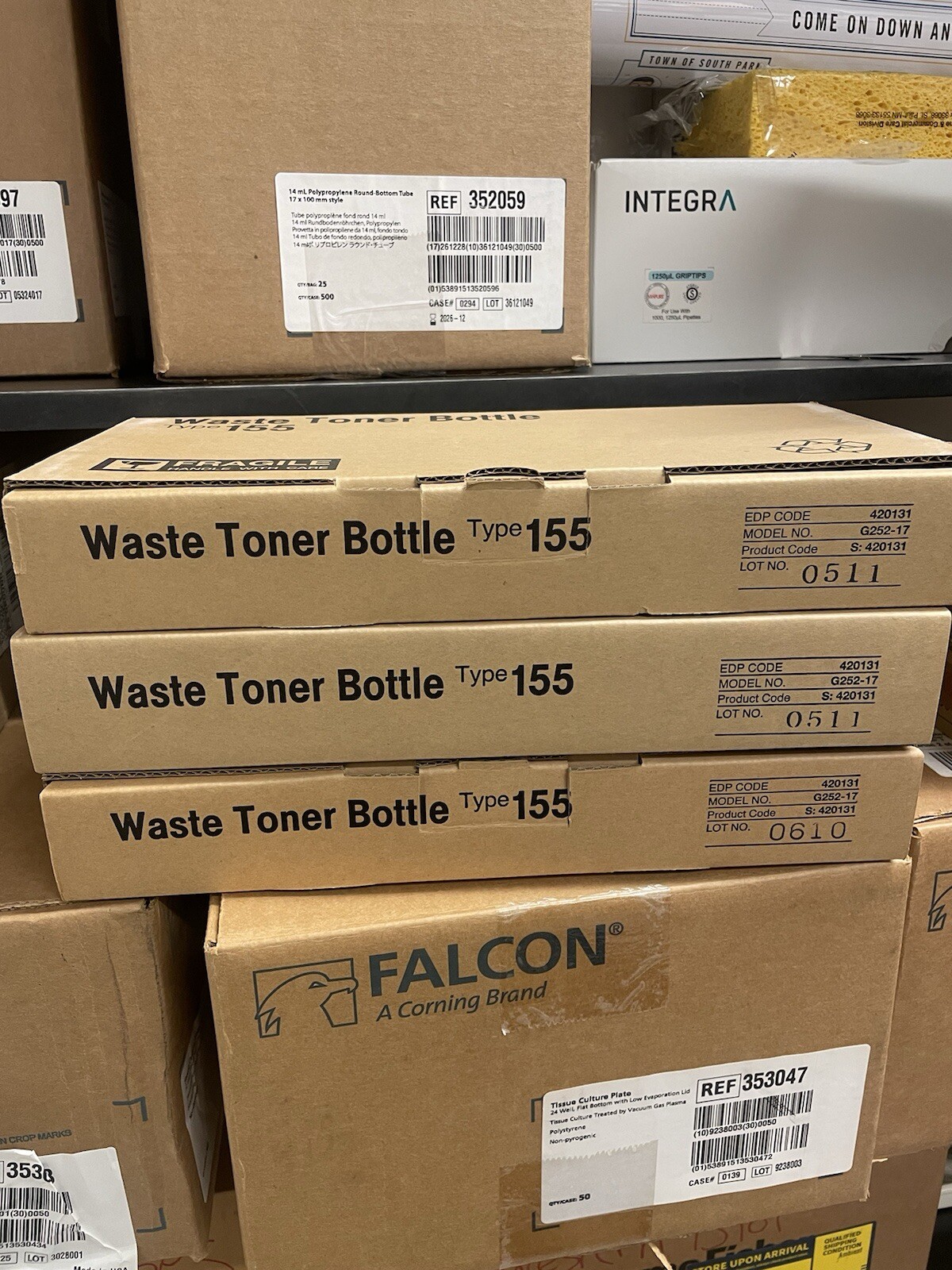 LOT OF 3 Genuine Ricoh Waste Toner Container, Type 155 (420131)