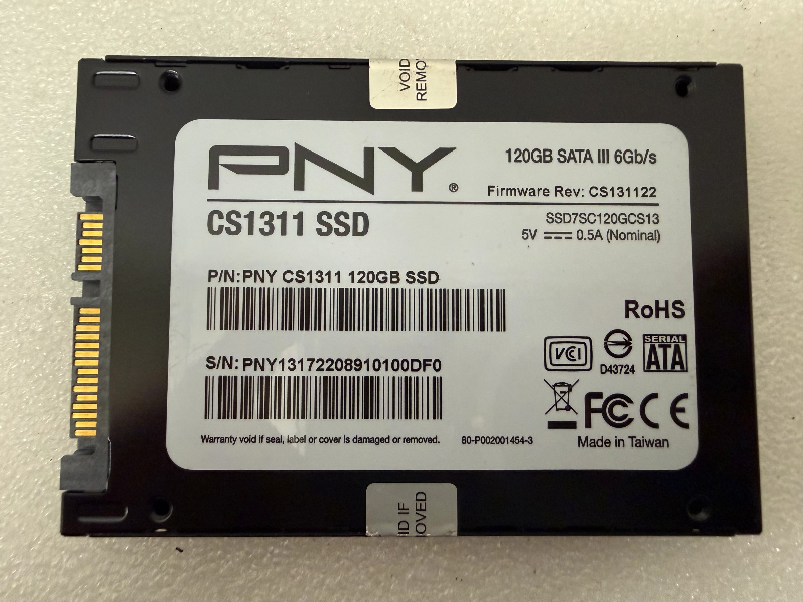 PNY CS1311 120GB SSD SATA III 2.5 Inch Internal Solid State Drive