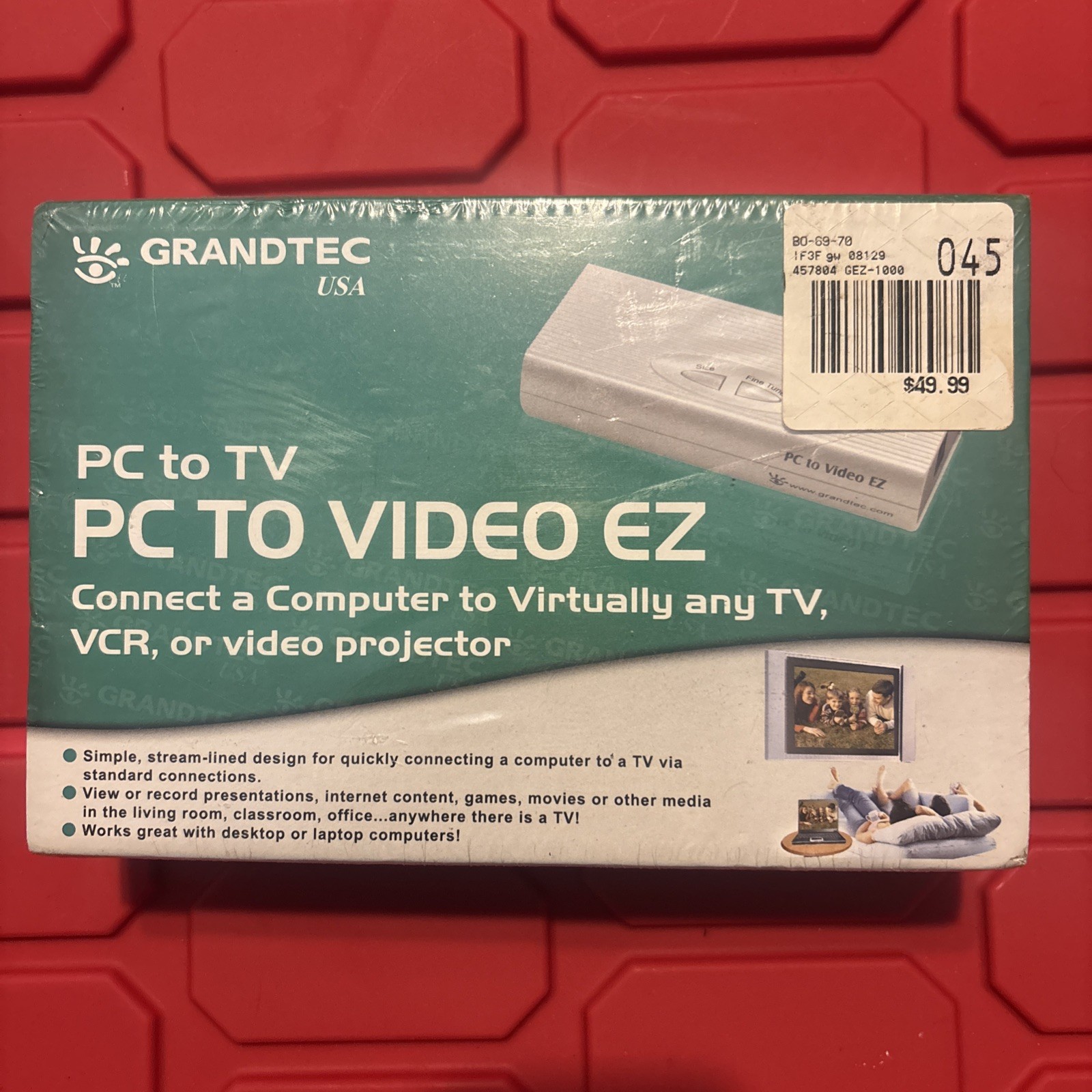 GRANDTEC PC TO VIDEO COMPONENT GXP-2000  VGA TO TV/CRT CONVERTER W/REMOTE (G2)