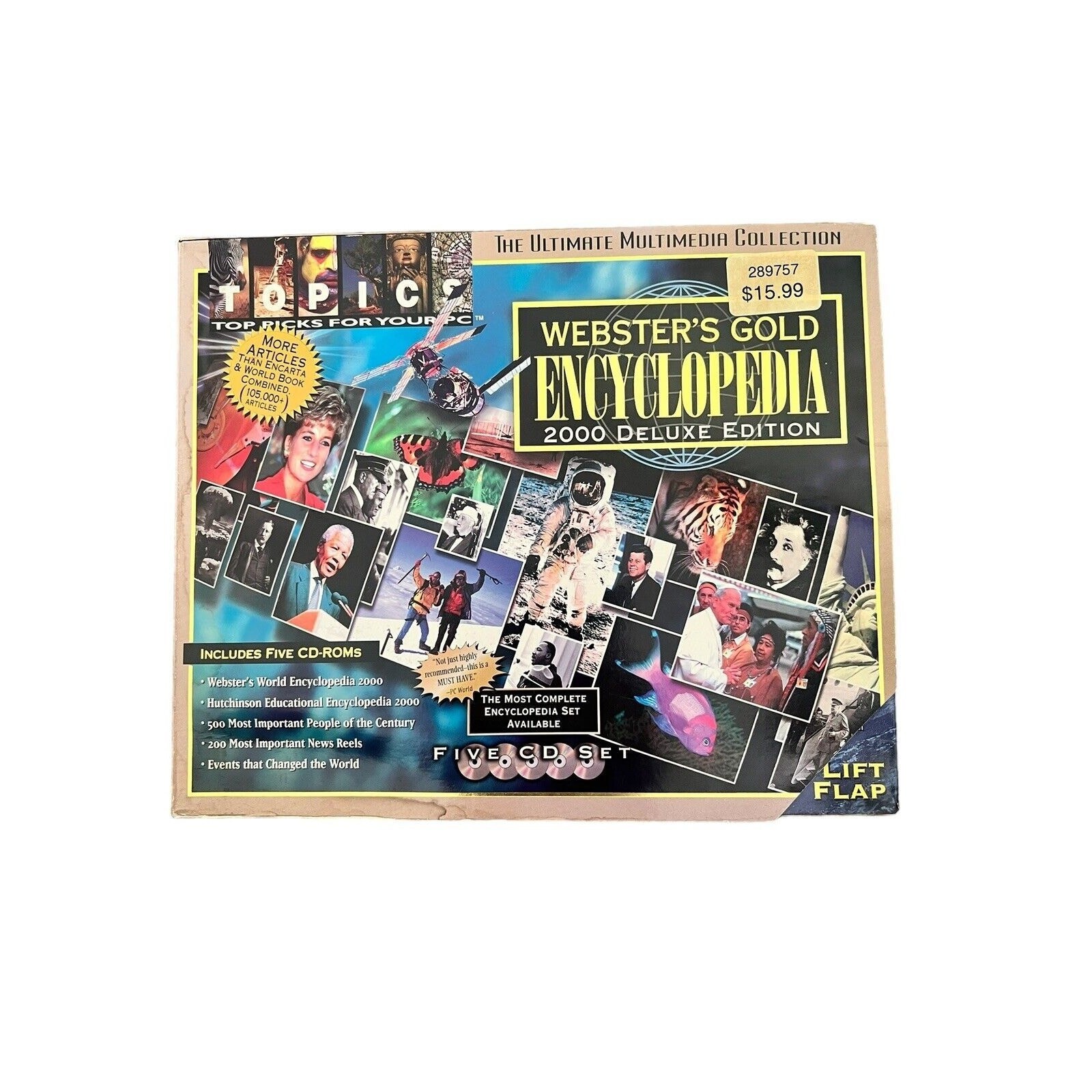 Webster's Gold Encyclopedia 2000 Deluxe Edition, 5 CD-Roms