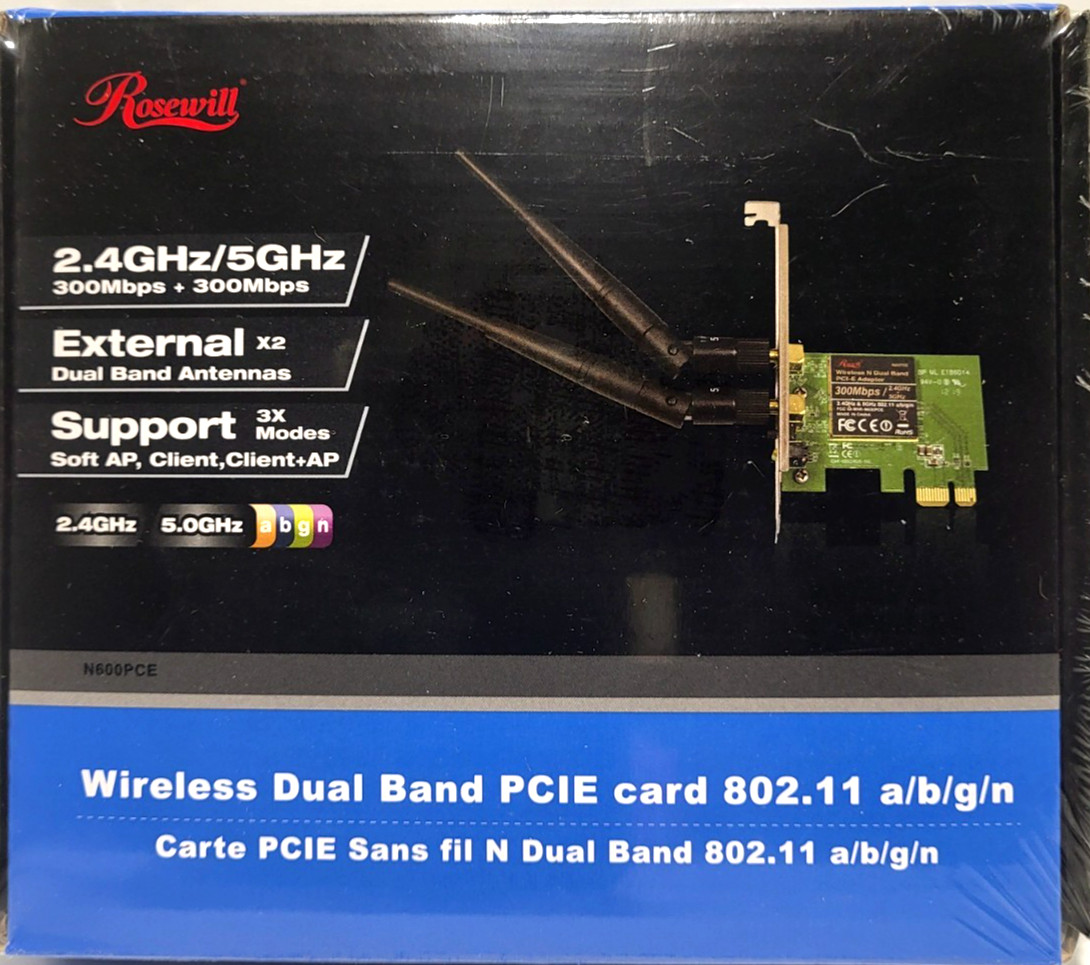 Rosewill N600PCE PCI-E Wireless Adapter *NEW*