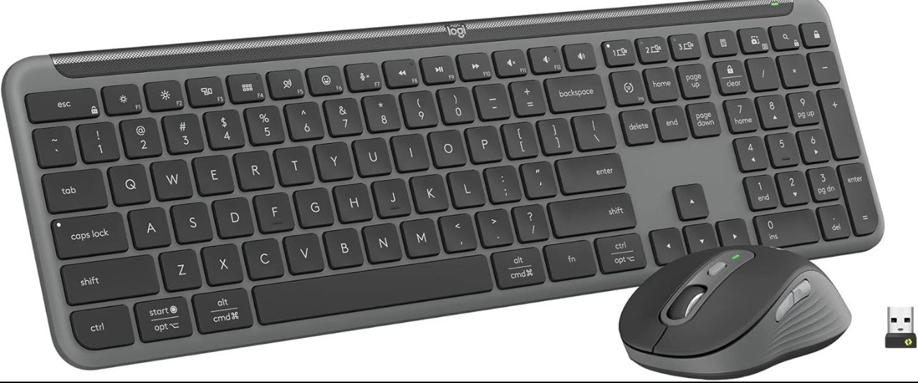 Logitech Signature MK955 Wireless Keyboard and Mouse Combo – Black – New Sealed