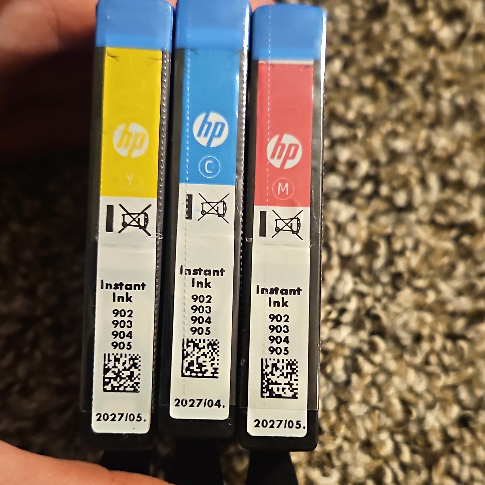HP Instant Ink Genuine Inkjet Cartridges CMY (Cyan Magenta Yellow) 902-905