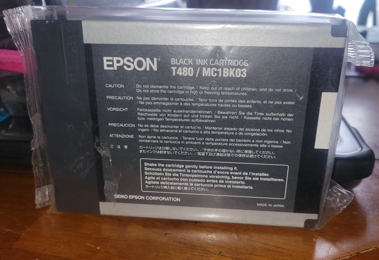 Epson Genuine Ink Cartridges T480 T481 T485 T483 Black Yellow Light Cyan Cyan
